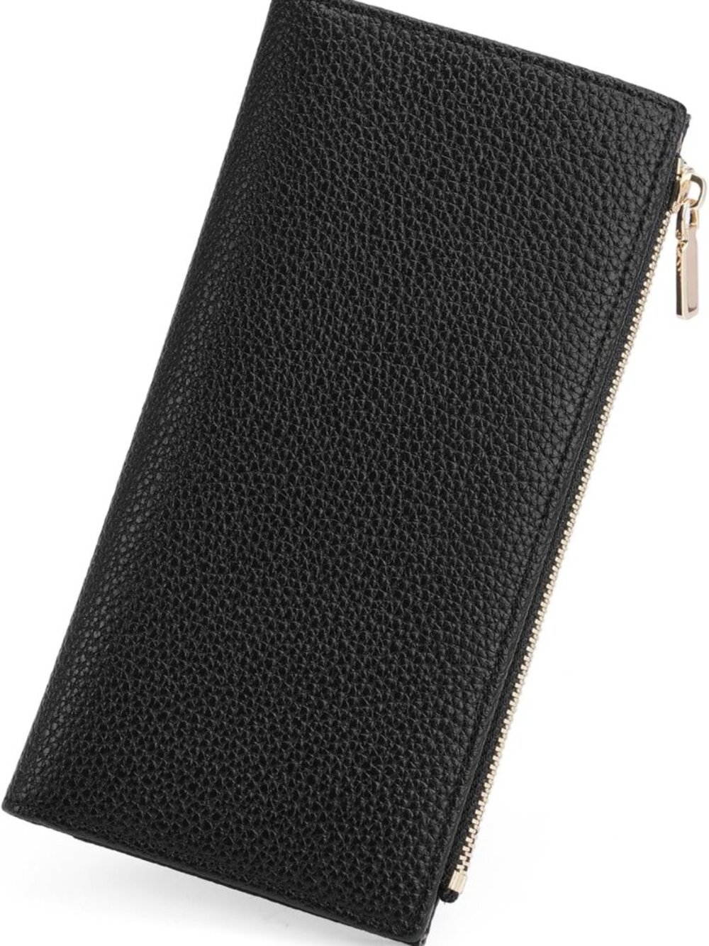 Slim RFID Blocking Wallet for Women | Bifold Vegan Leather Card Holder with Zip